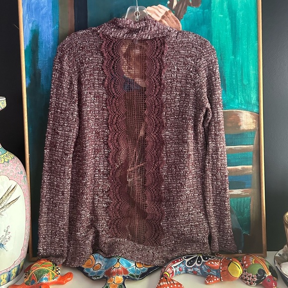 Charlotte Russe Maroon Cardigan - Picture 15 of 16